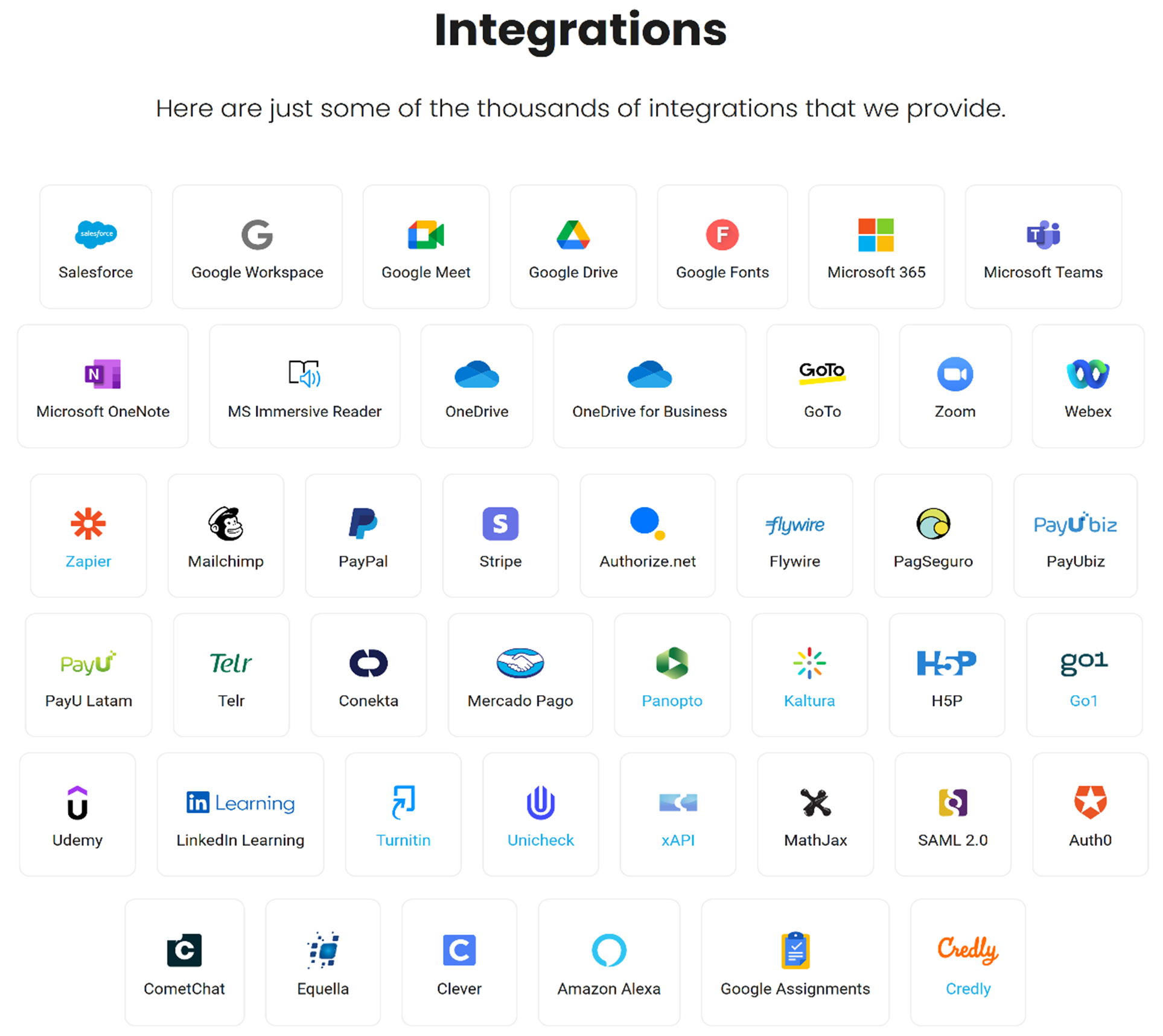 Talent Edge Learn Integrations